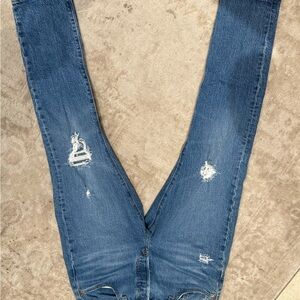 Levi's Women's Distressed Skinny Jeans - Classic Blue